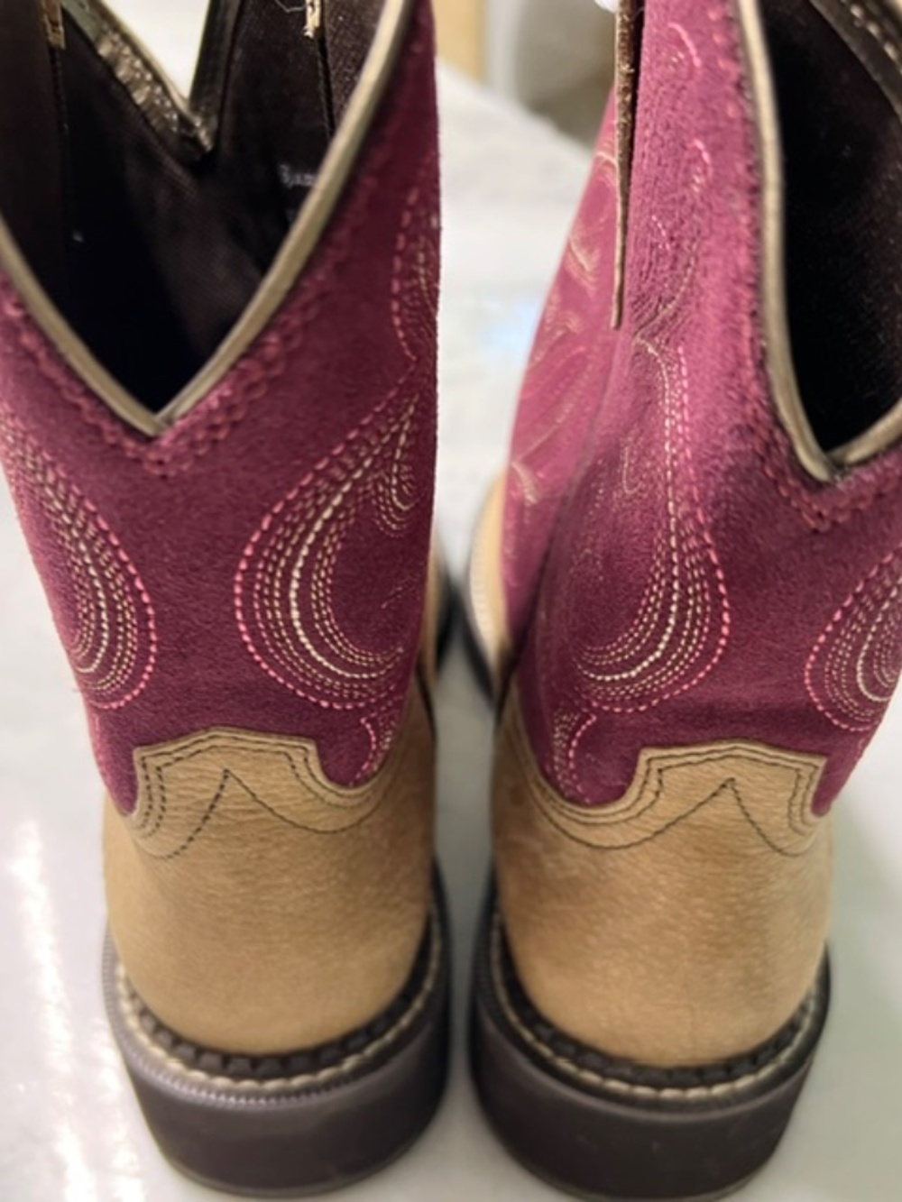Ariat Women's Fatbaby Heritage Pink Western Boots - Picture 2 of 8